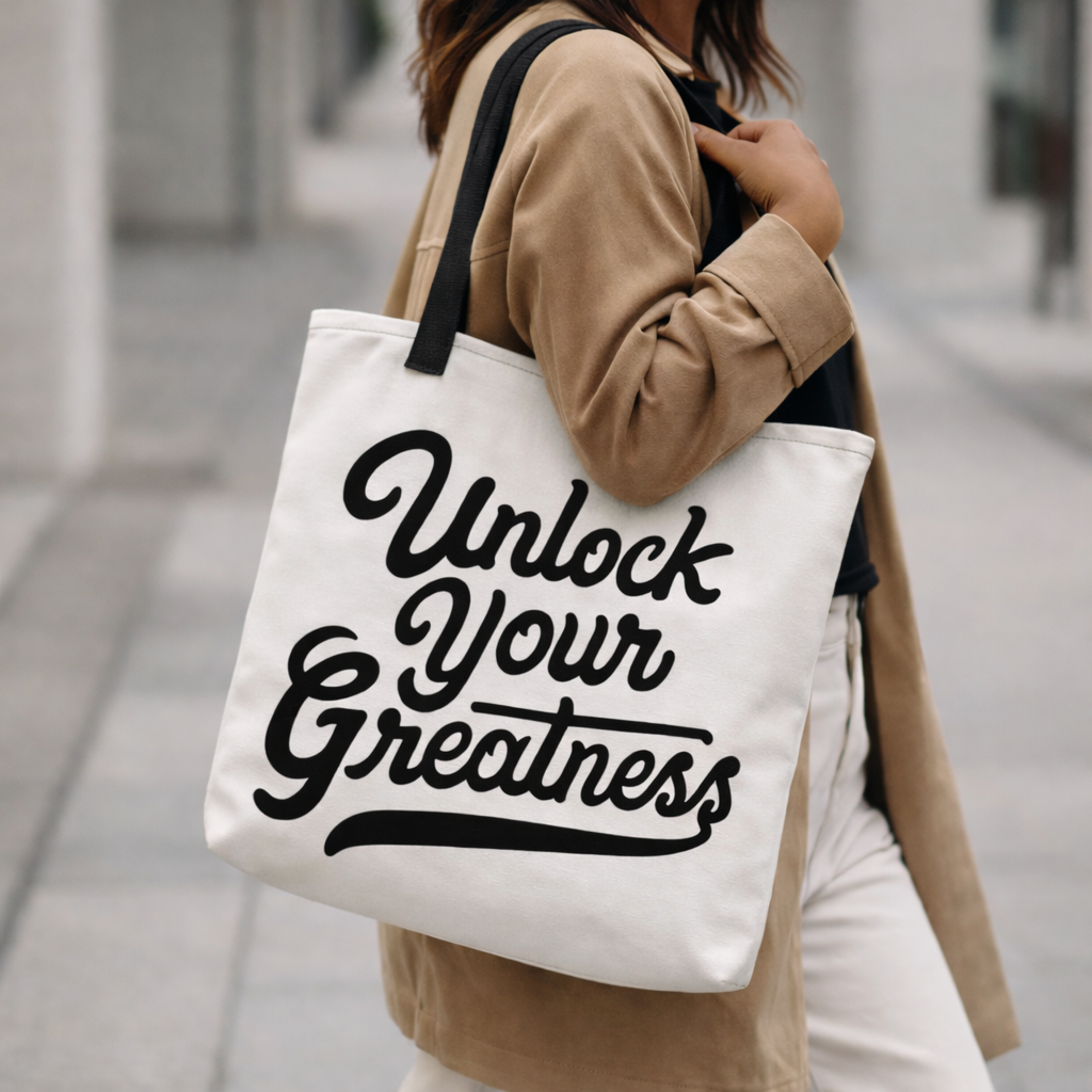 Unlock Your Greatness Crew Tote Bag Urban Gate Apparel