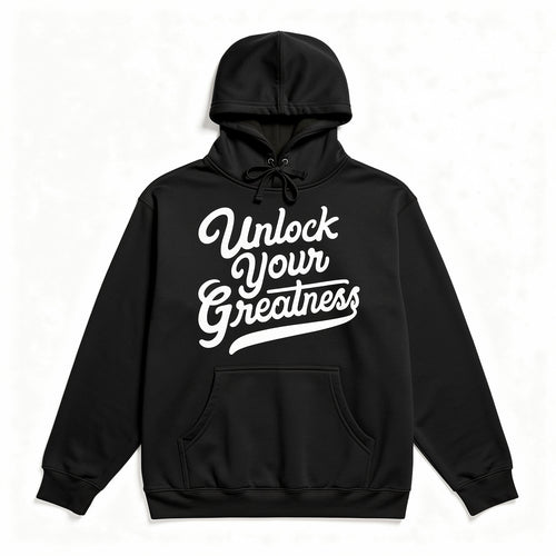 Unlock Your Greatness Hoodie - Black & White Urban Gate Apparel