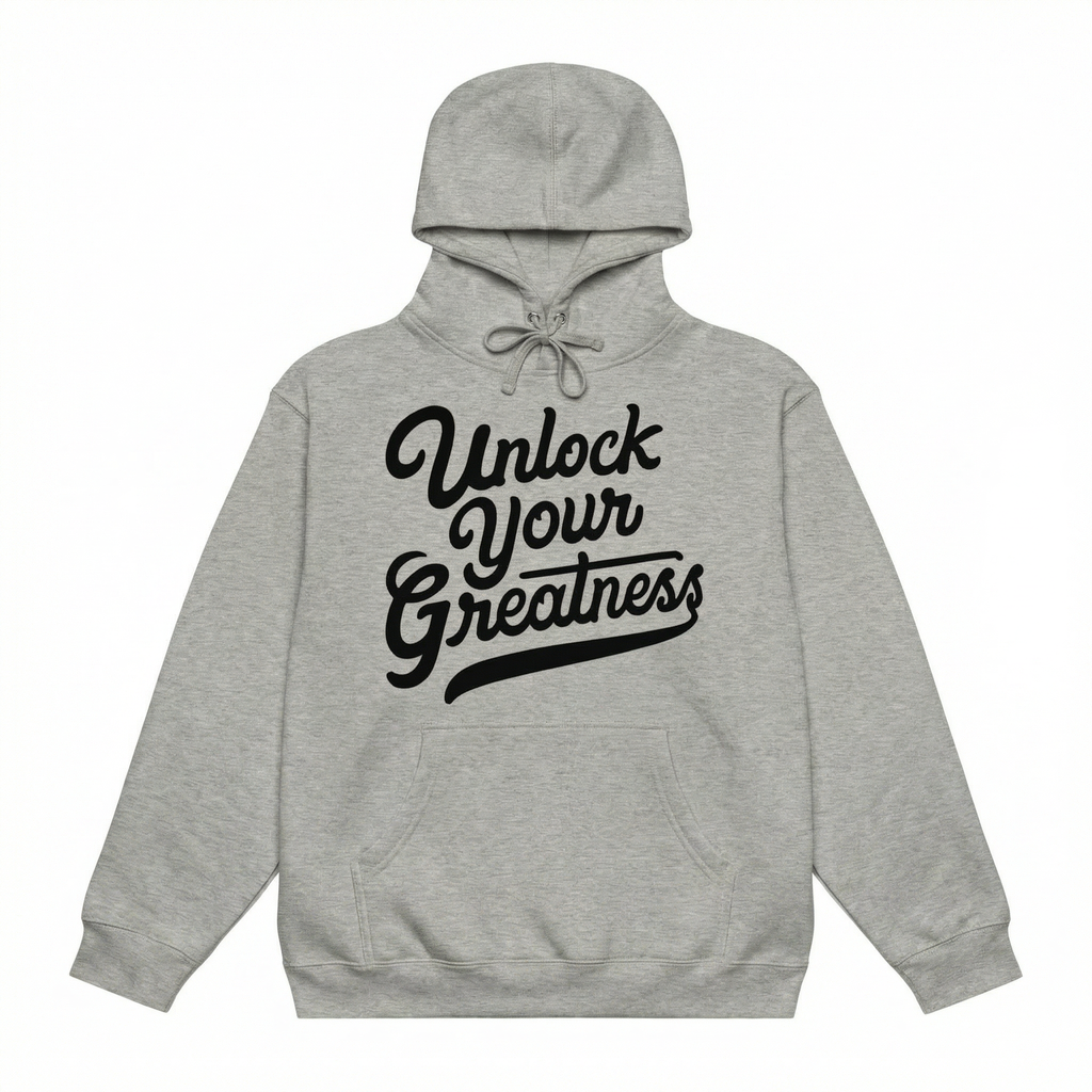 Unlock Your Greatness Hoodie - Carbon Gray Urban Gate Apparel