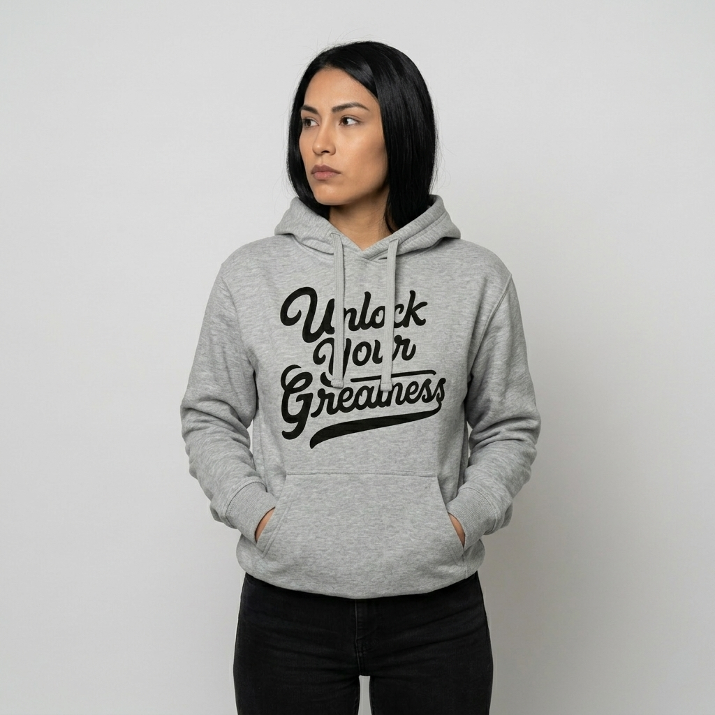 Unlock Your Greatness Hoodie - Carbon Gray Urban Gate Apparel