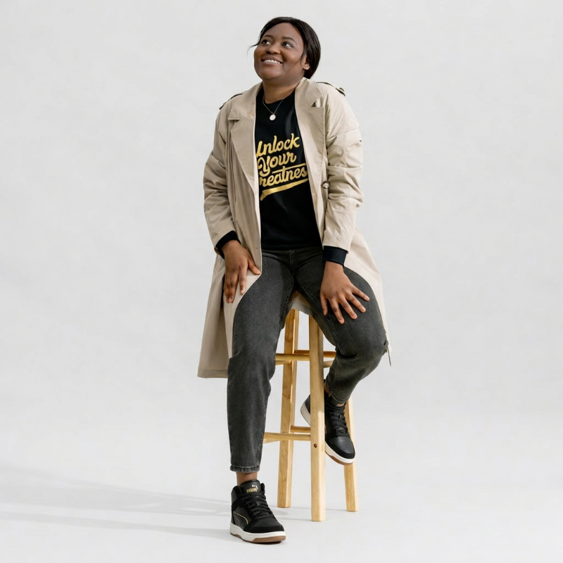 Unlock Your Greatness Crew - Black & Gold Urban Gate Apparel