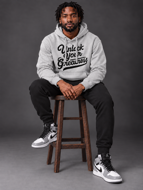 Unlock Your Greatness Hoodie - Carbon Gray Urban Gate Apparel