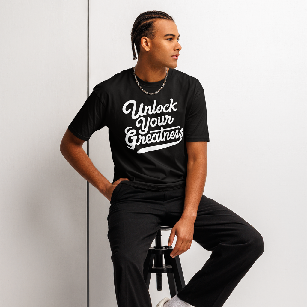 Unlock Your Greatness Tee - Black & White Urban Gate Apparel