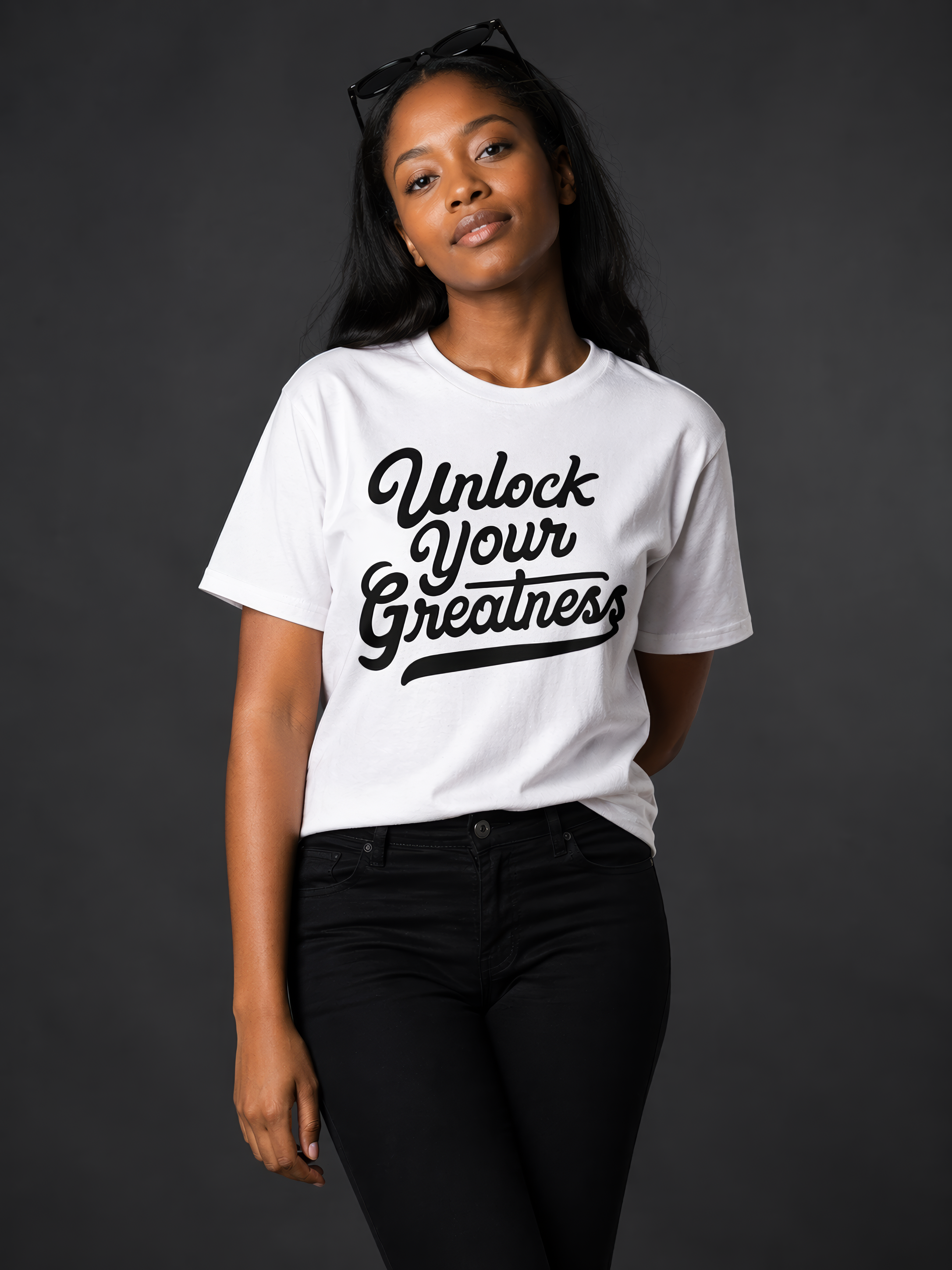 Unlock Your Greatness Tee - White Urban Gate Apparel