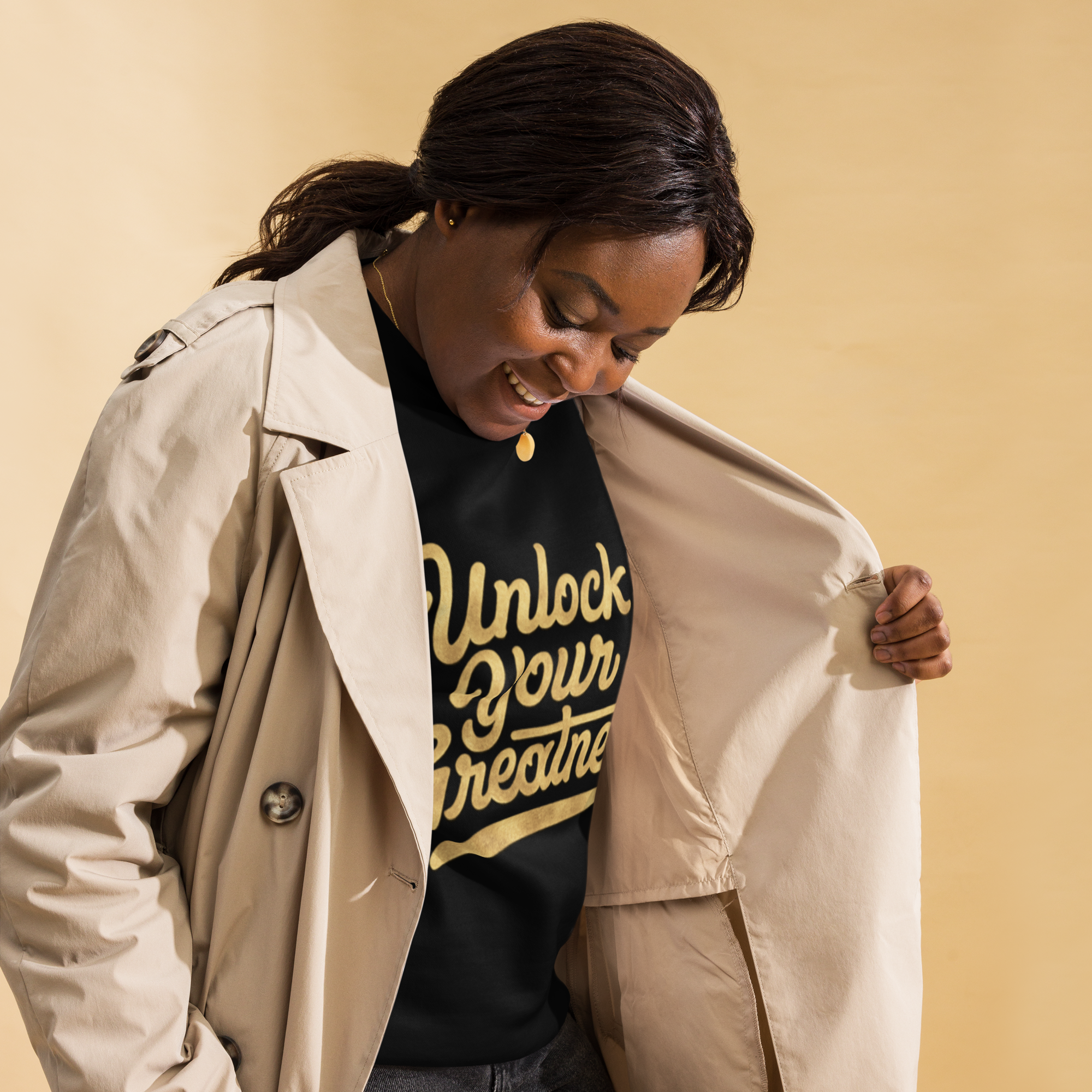 Unlock Your Greatness Crew - Black & Gold Urban Gate Apparel